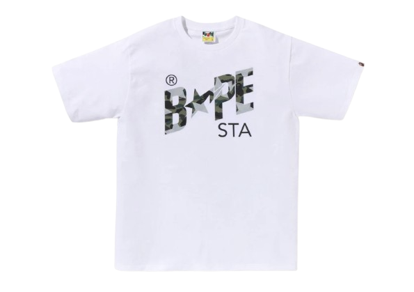 STA OVER PRINT 1ST CAMO BAPE STA TEE